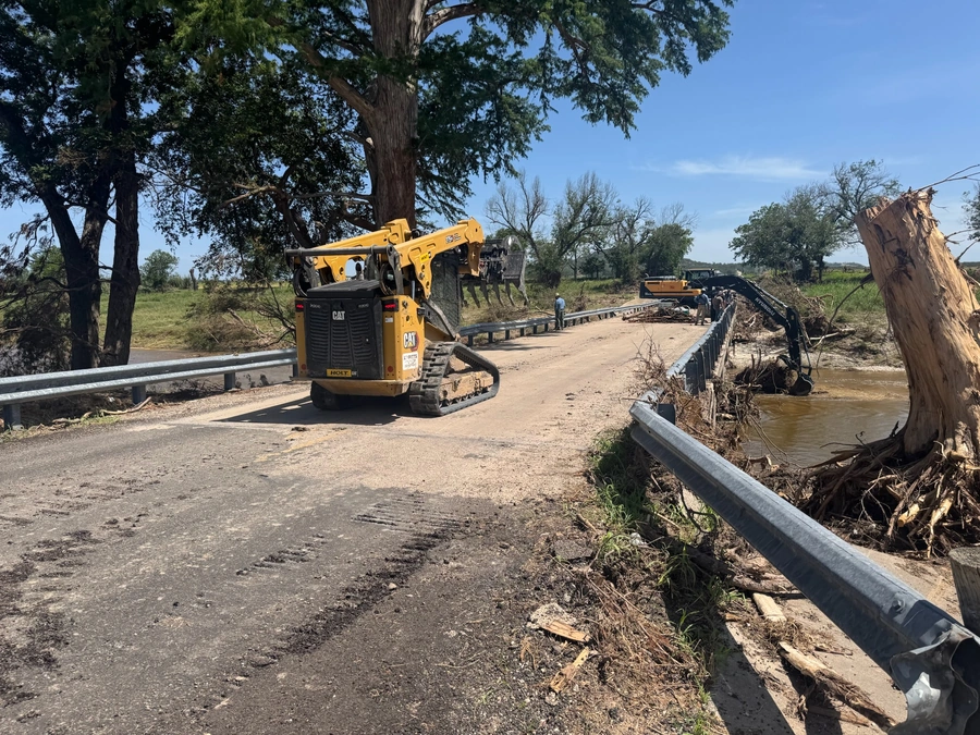 Kerr County flood search, recovery, clean up and crane pad project