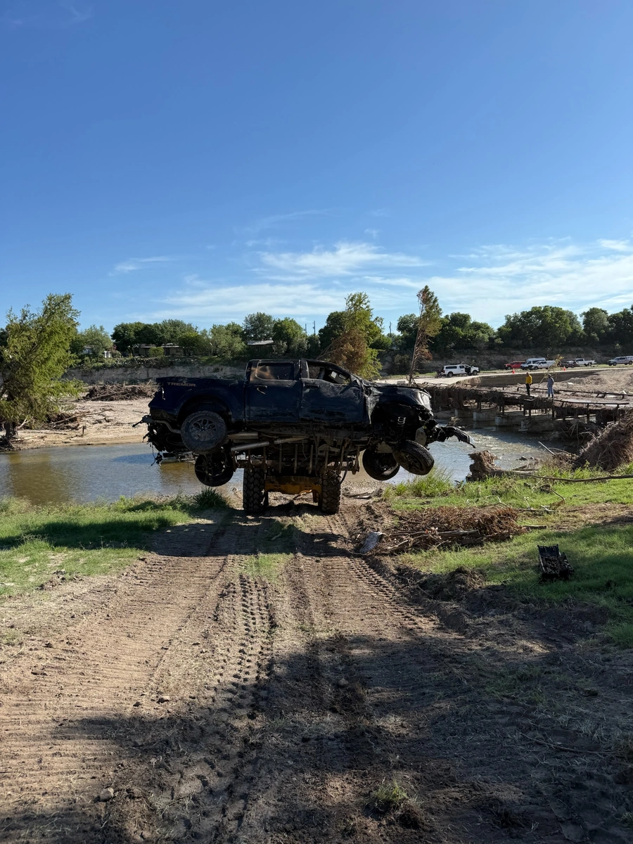 Kerr County flood search, recovery, clean up and crane pad project