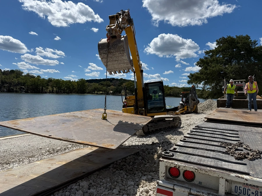 Kerr County flood search, recovery, clean up and crane pad project