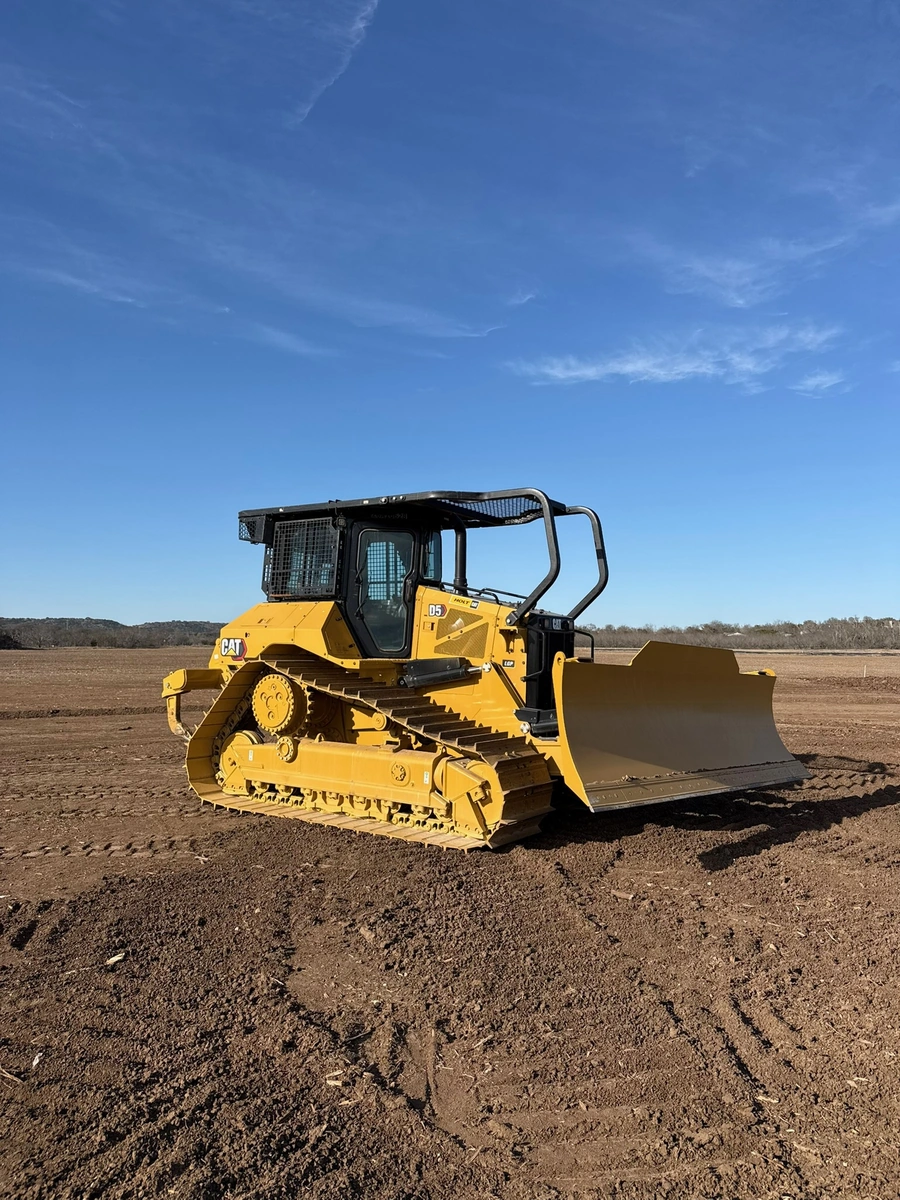 Kerr County Flood Center Point Laydown Yard Project construction in action
