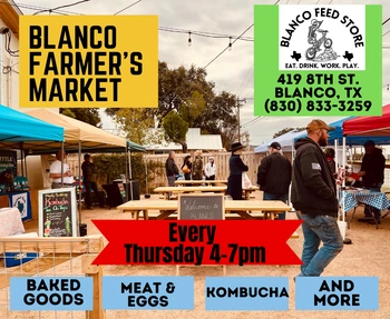Blanco Farmers Market Event Flyer