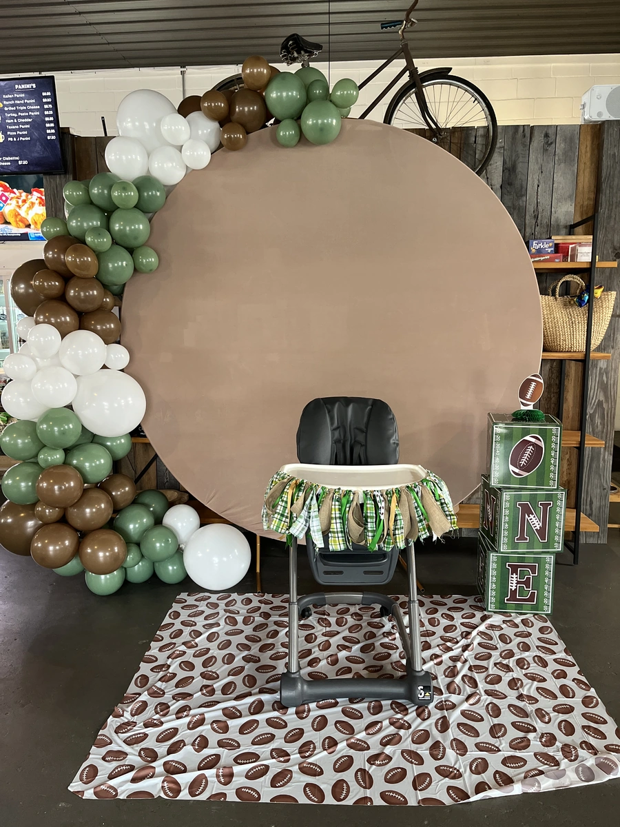 Decorations set up for Baby's First Birthday