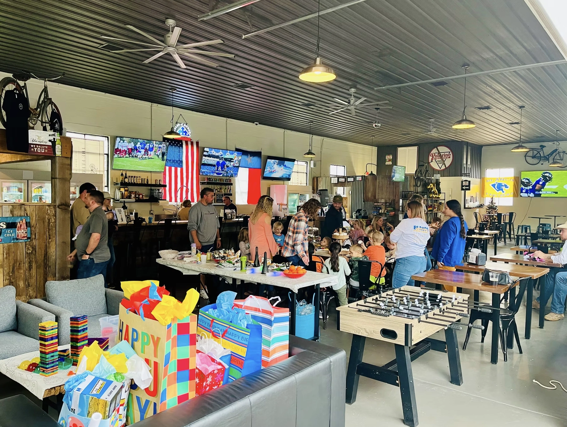 Birthday Party celebration at Blanco Feed Store