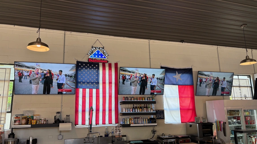 TV screens over the bar area