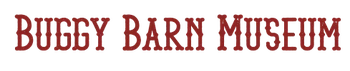 dark red buggy barn museum logo