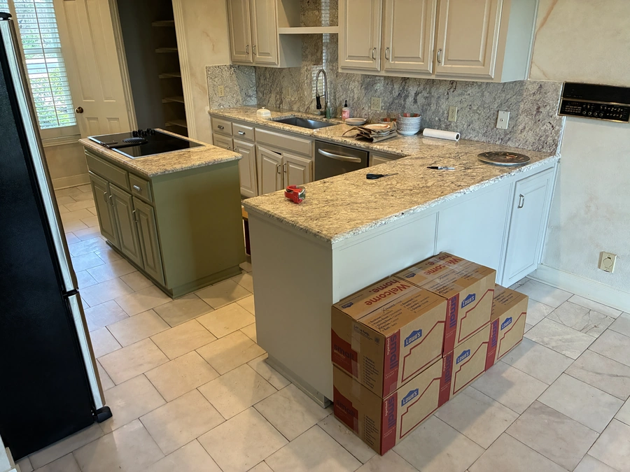 Boxed Items in Kitchen