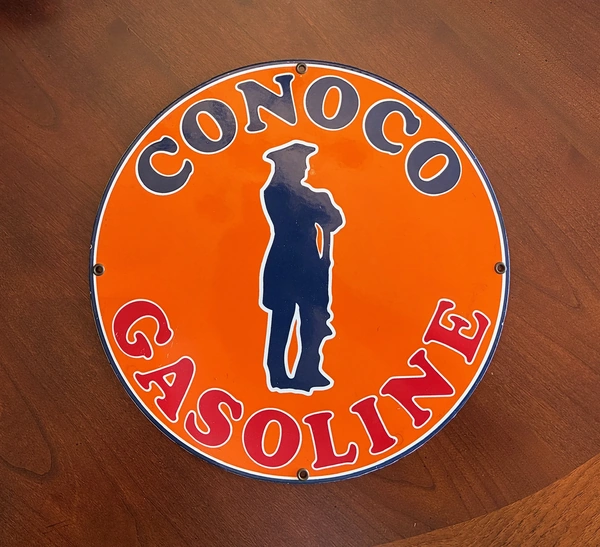 Conoco Gasoline sign from the September 2025 Burgess Estate Sale in Georgetown