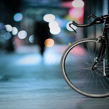 Bicycle on a city street
