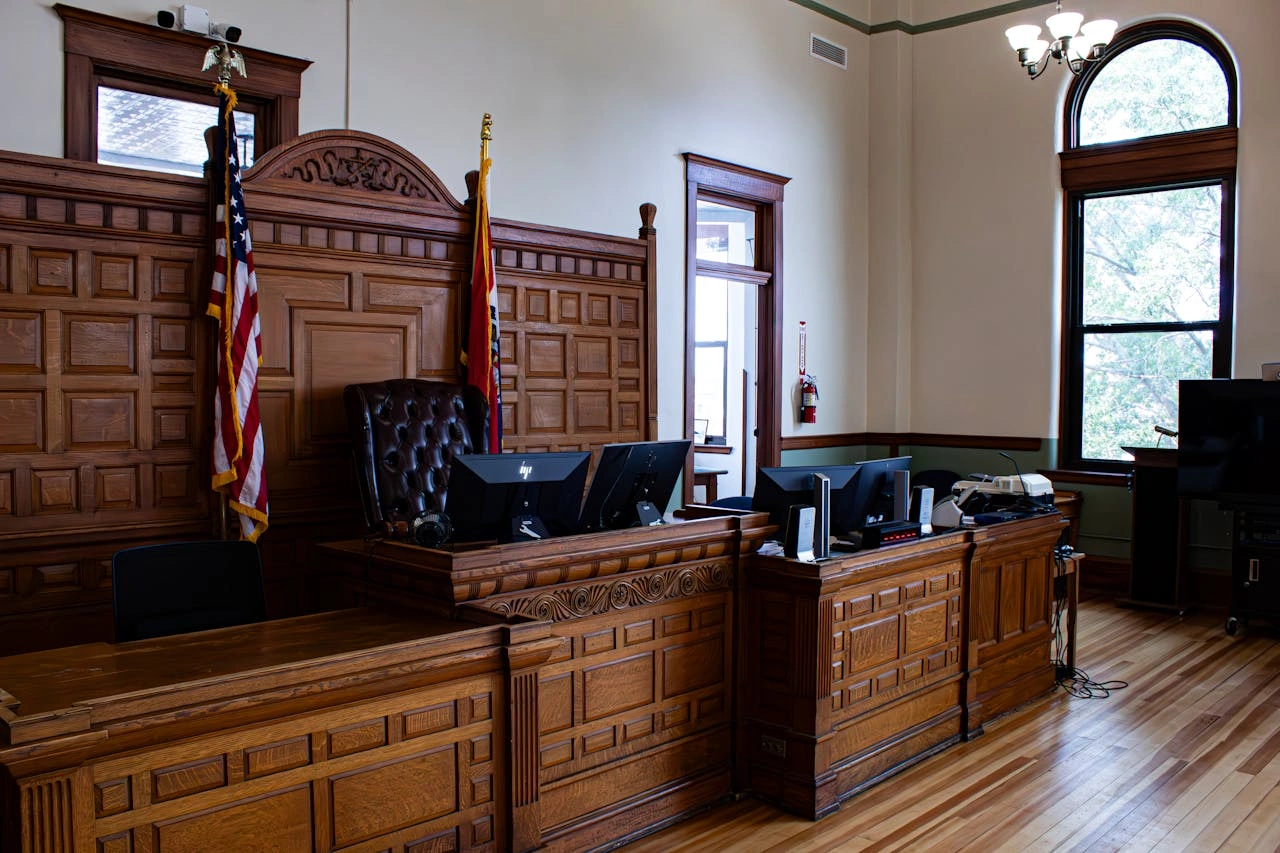 Photo of a court room