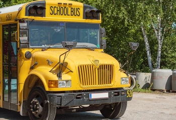 Front of a school bus