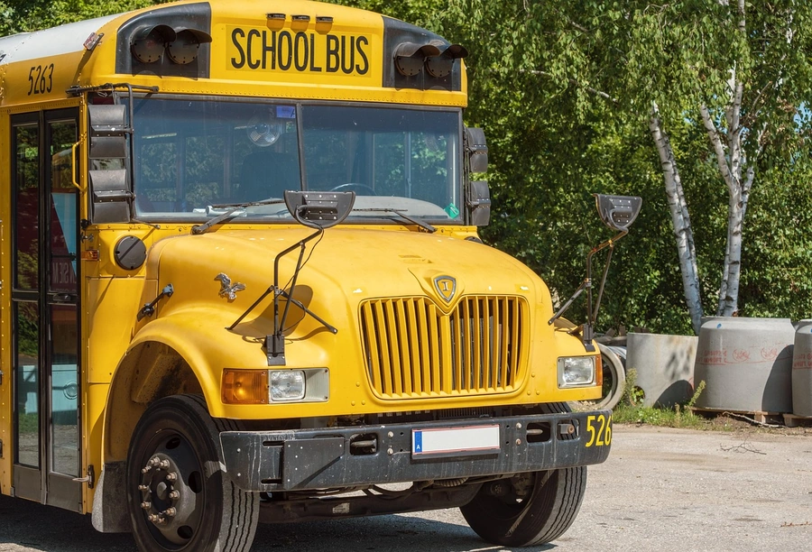 Front of a school bus