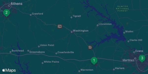 Map of all locations