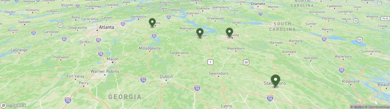 Map of 408 S. Zetterower Ave, Statesboro, GA 30458
