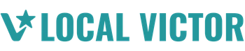The Local Victor logo with the icon and horizontal text