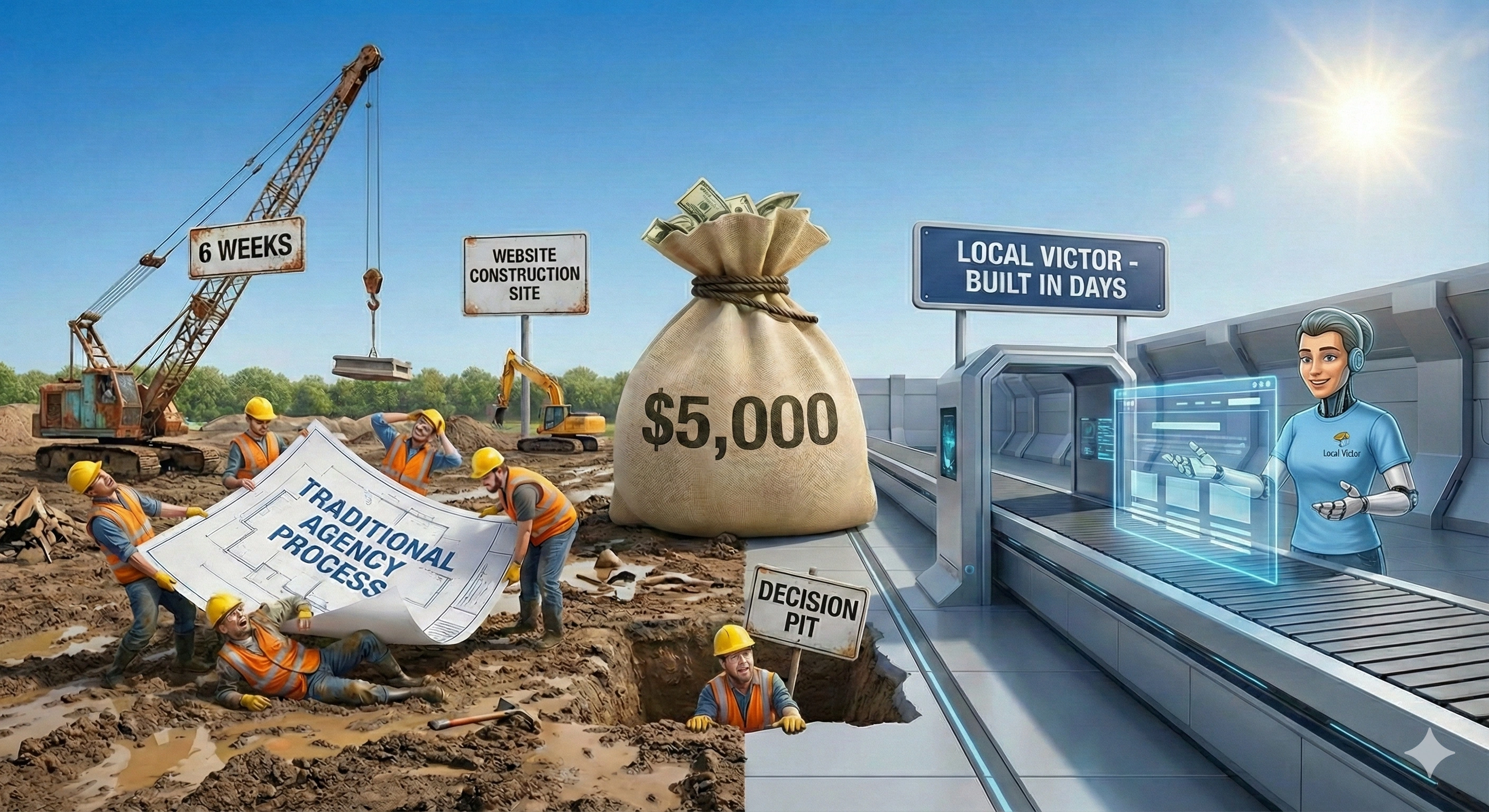 Websites often cost 5000 or more, when they don't have to. 