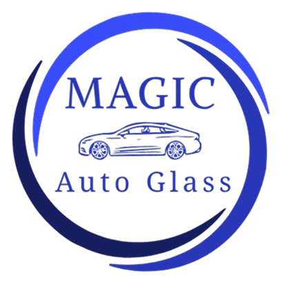 Magic Auto Glass Logo with Transparent Background