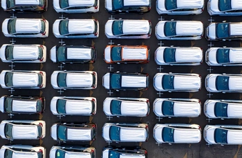 Fleet of cars and trucks