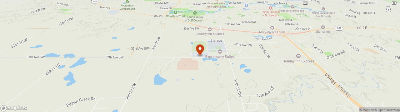 Map of 2151 36th Ave SW Suite B, Minot, ND 58701