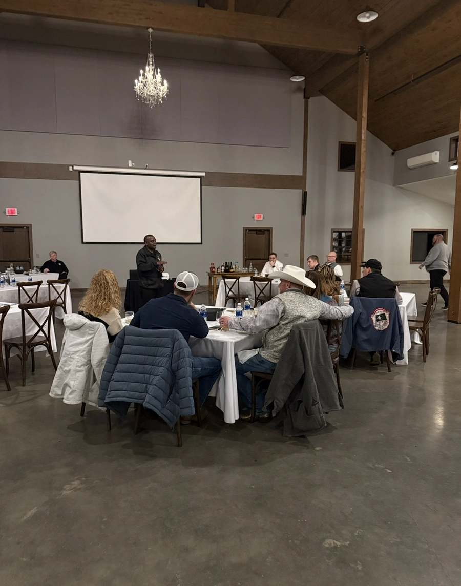 Anthony Cooper presenting at the Whiskey Wine & Wills event