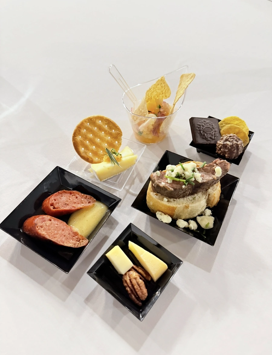 Gourmet food served at the Whiskey Wine & Wills event