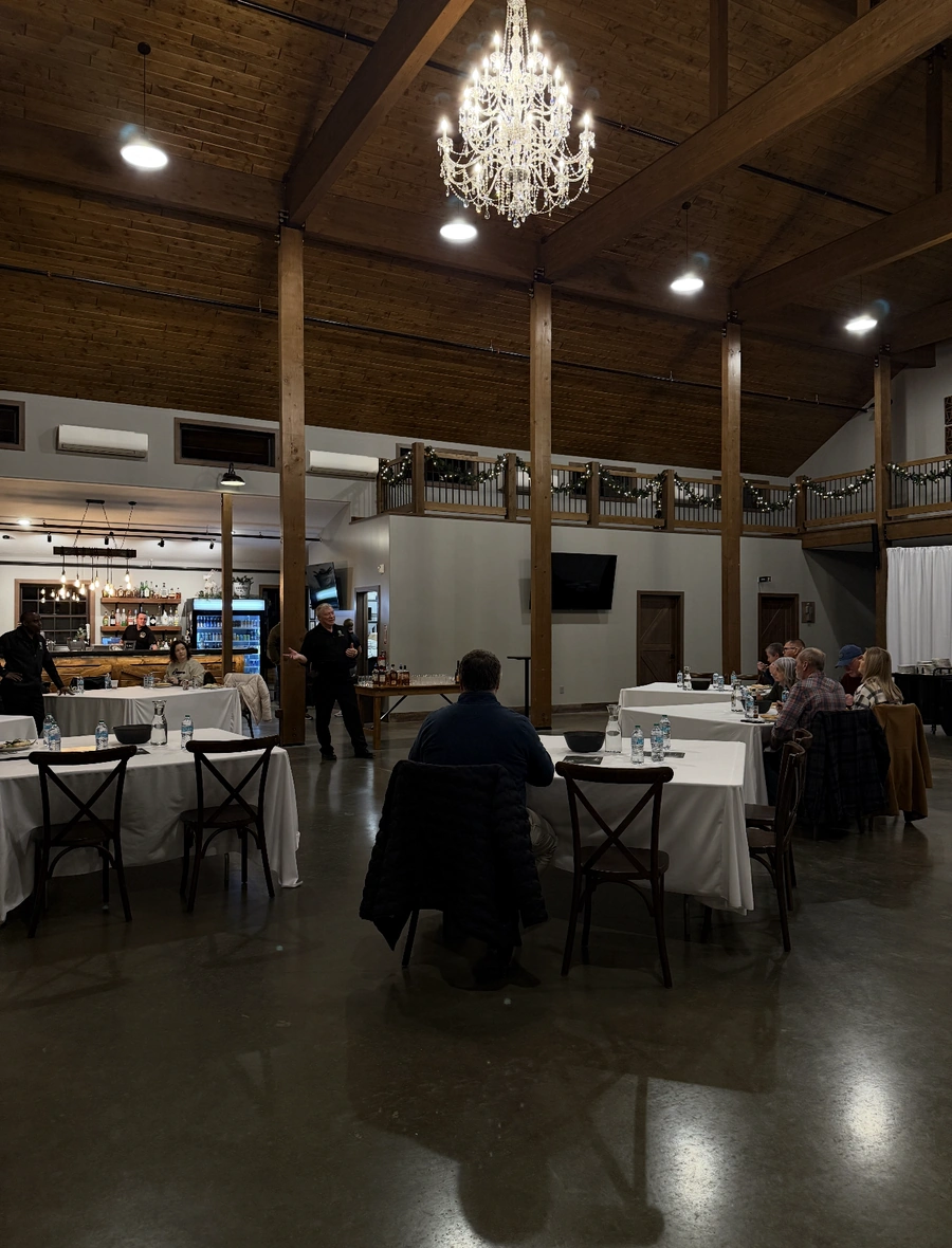 Brian Boppre presenting at the Whiskey Wine & Wills event