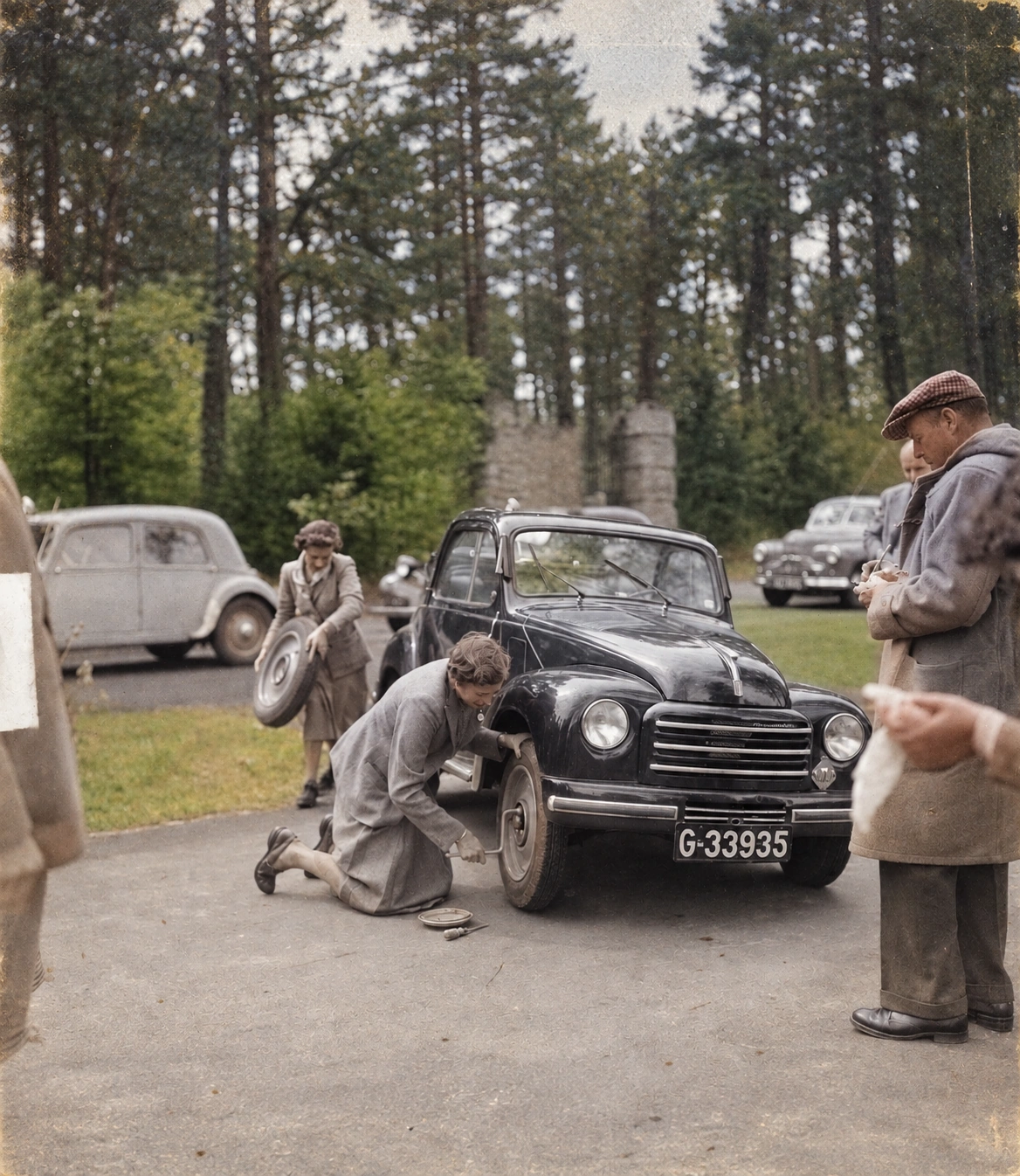 Fixing a car together