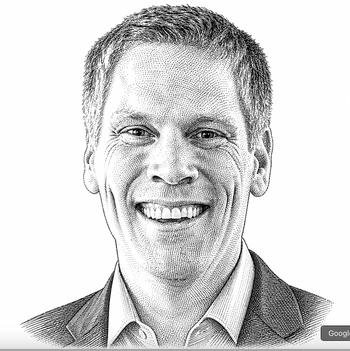 Editorial monochrome portrait treatment of Adam Cotner.