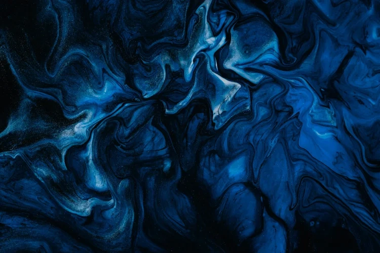 Blue and black psychedelic pattern