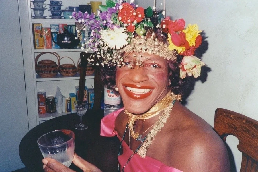 Woman in a festive outfit