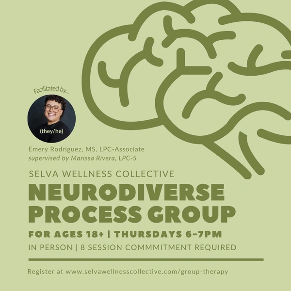Neurodiverse Process Group Therapy Flyer