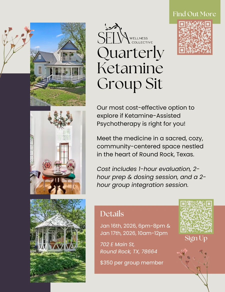 quarterly ketamine group sit poster
