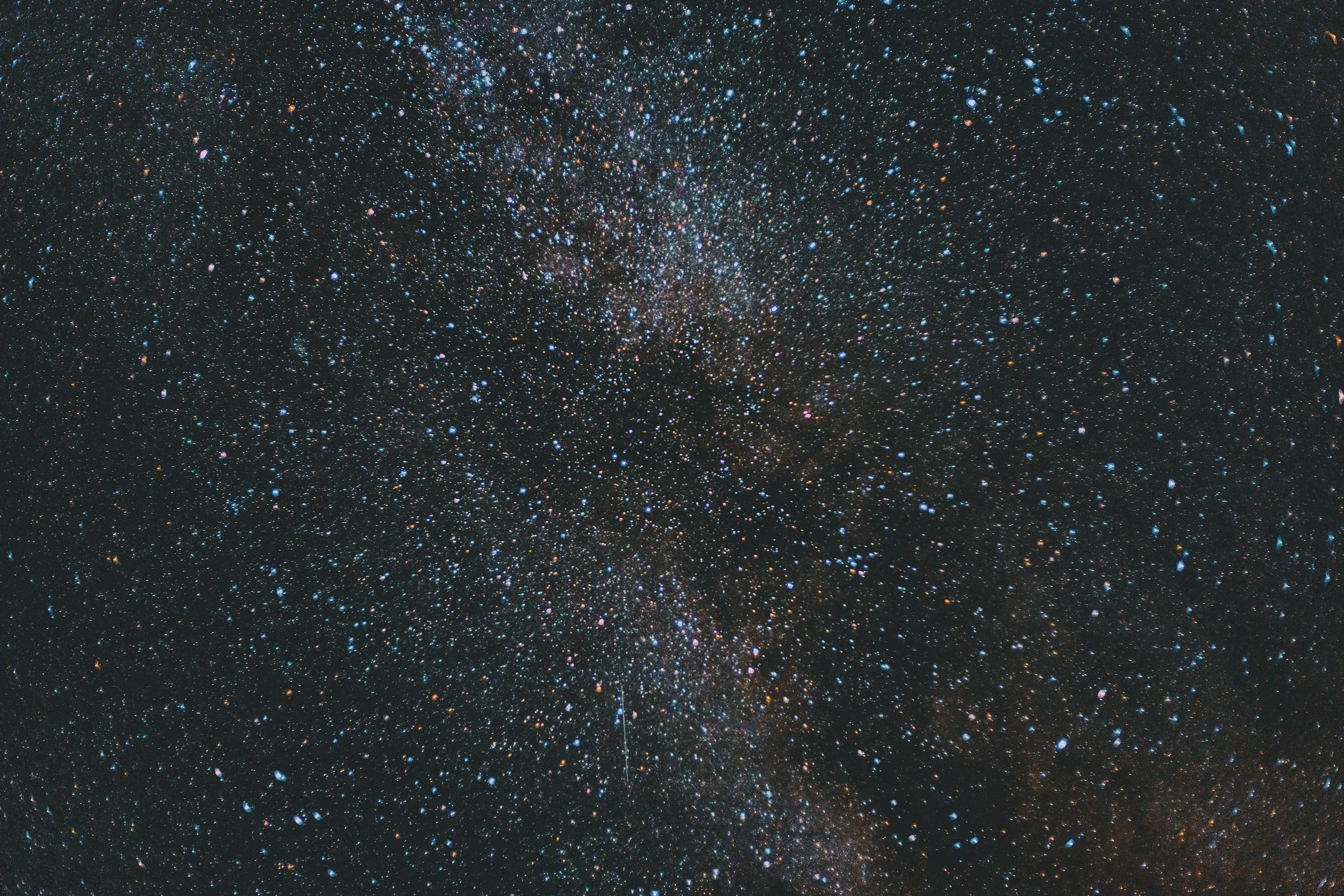 Galaxy with blue and red stars