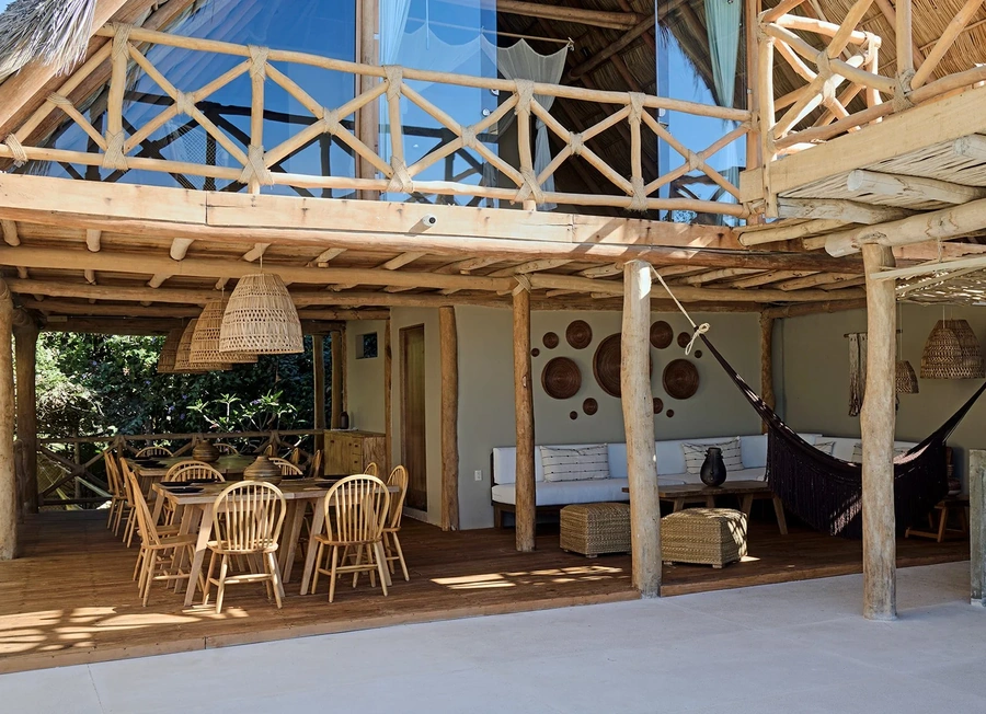 Community space at a tropical resort
