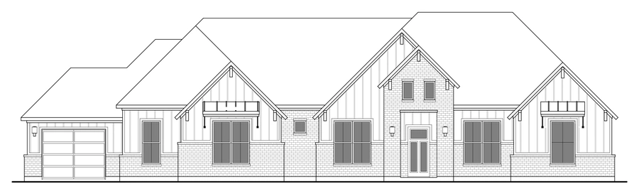 Architectural front elevation drawing of The BlackHorse plan