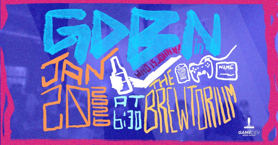 Austin Game Dev Beer Night Flyer