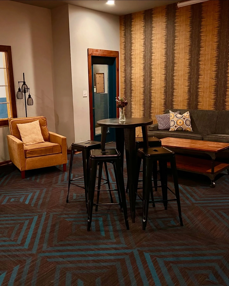 Modern private event space at Brewtorium with sleek furnishings, flexible layout, and a vibrant atmosphere for dynamic gatherings
