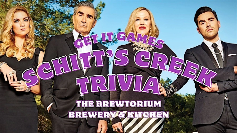 Poster fo Schitt's Creek Trivia night at The Brewtorium