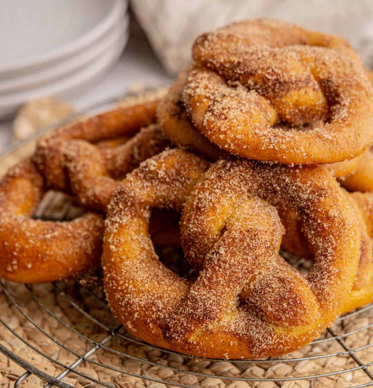 Cinnamon Sugar baked pretzels