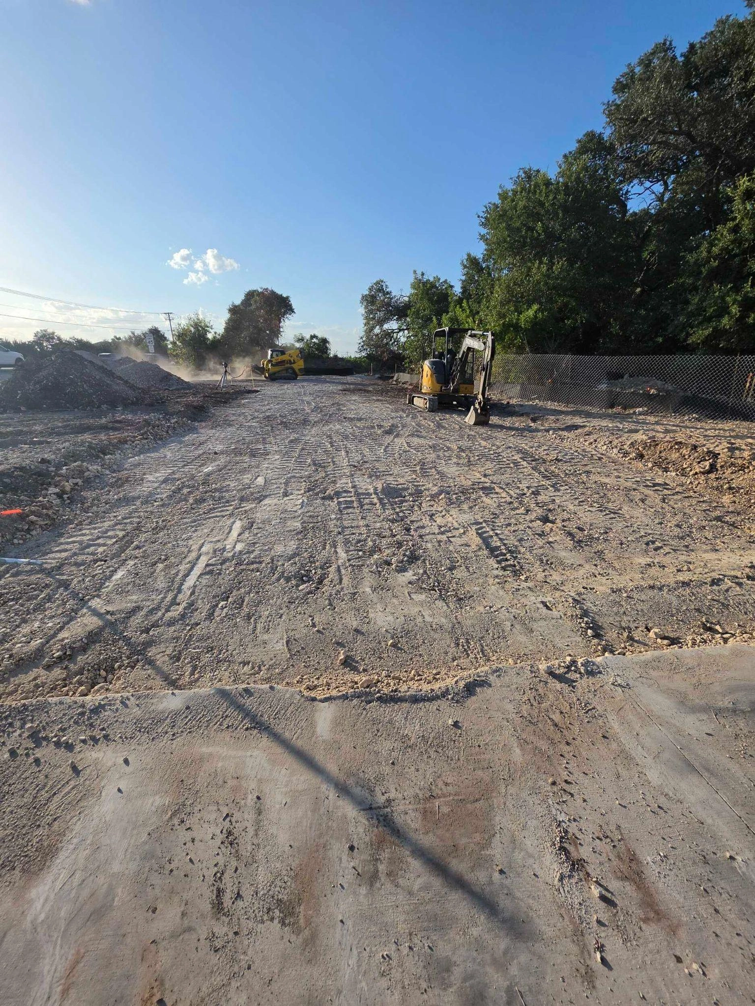Cleared and graded retail site on Bagdad Road in Leander