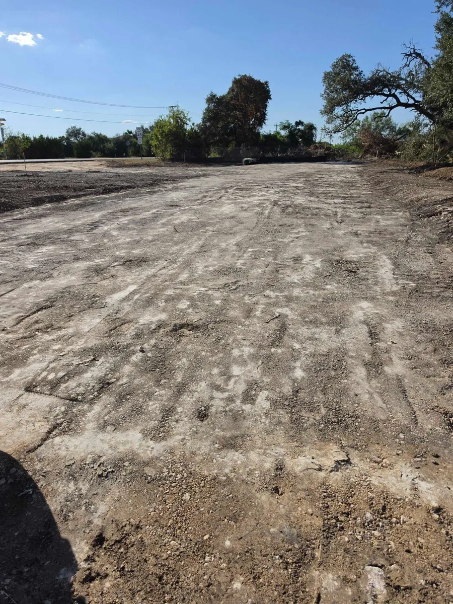 Cleared and graded lot at the Bagdad Road retail site