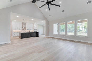 LVP flooring installed by Victory Surfaces in a Talisman Custom Home