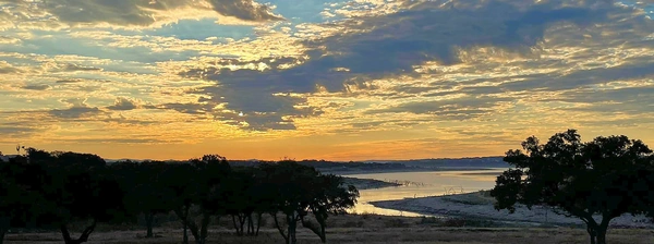 Sunset view of the river from the Mystic Shores Community 