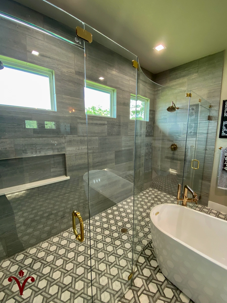 Example of a Vintage Luxury Builders custom build bathroom