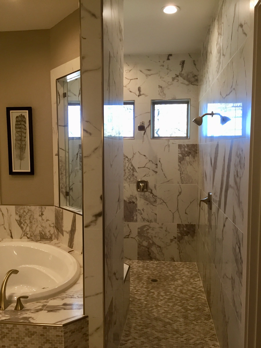 Example of a Vintage Luxury Builders custom build bathroom