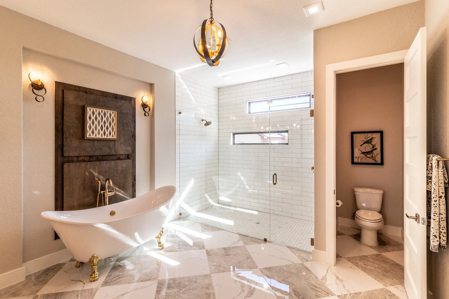 Example of a Vintage Luxury Builders custom build bathroom