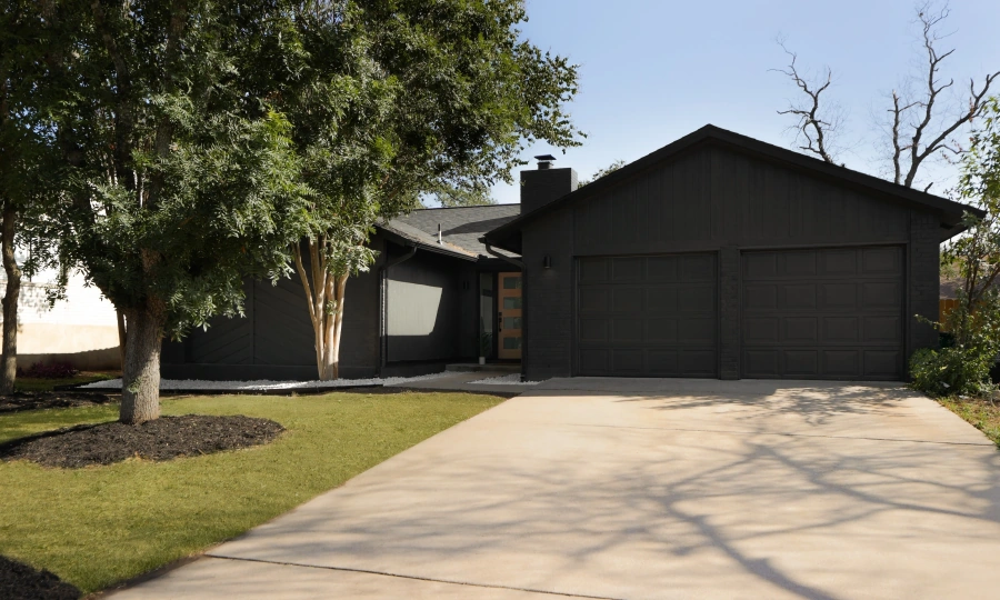 Modern black house exterior